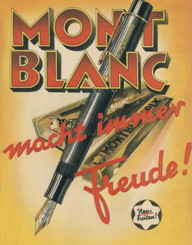 The Scholars' Treasure vintage Montblanc advertisement poster